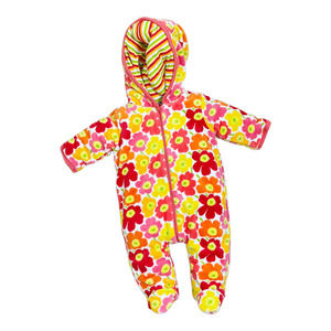 Marimekko Girls Bunting Snowsuit Size 3 Months Floral Zipper